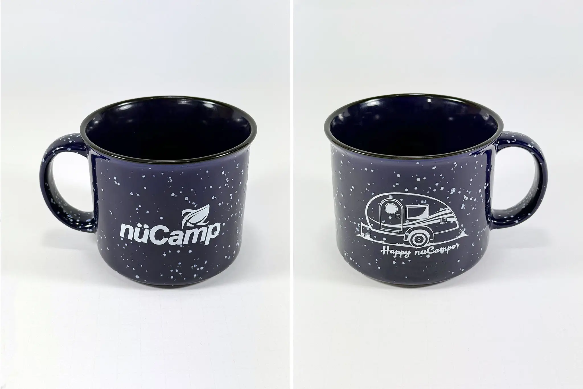Happy nuCamper Ceramic Mug - 15 oz - Cobalt Blue