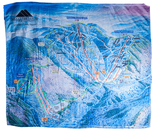 Locale Custom Trail Map Blanket - thumbnail 3