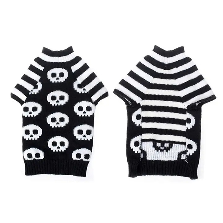 Black Multi Halloween Skull Sweater