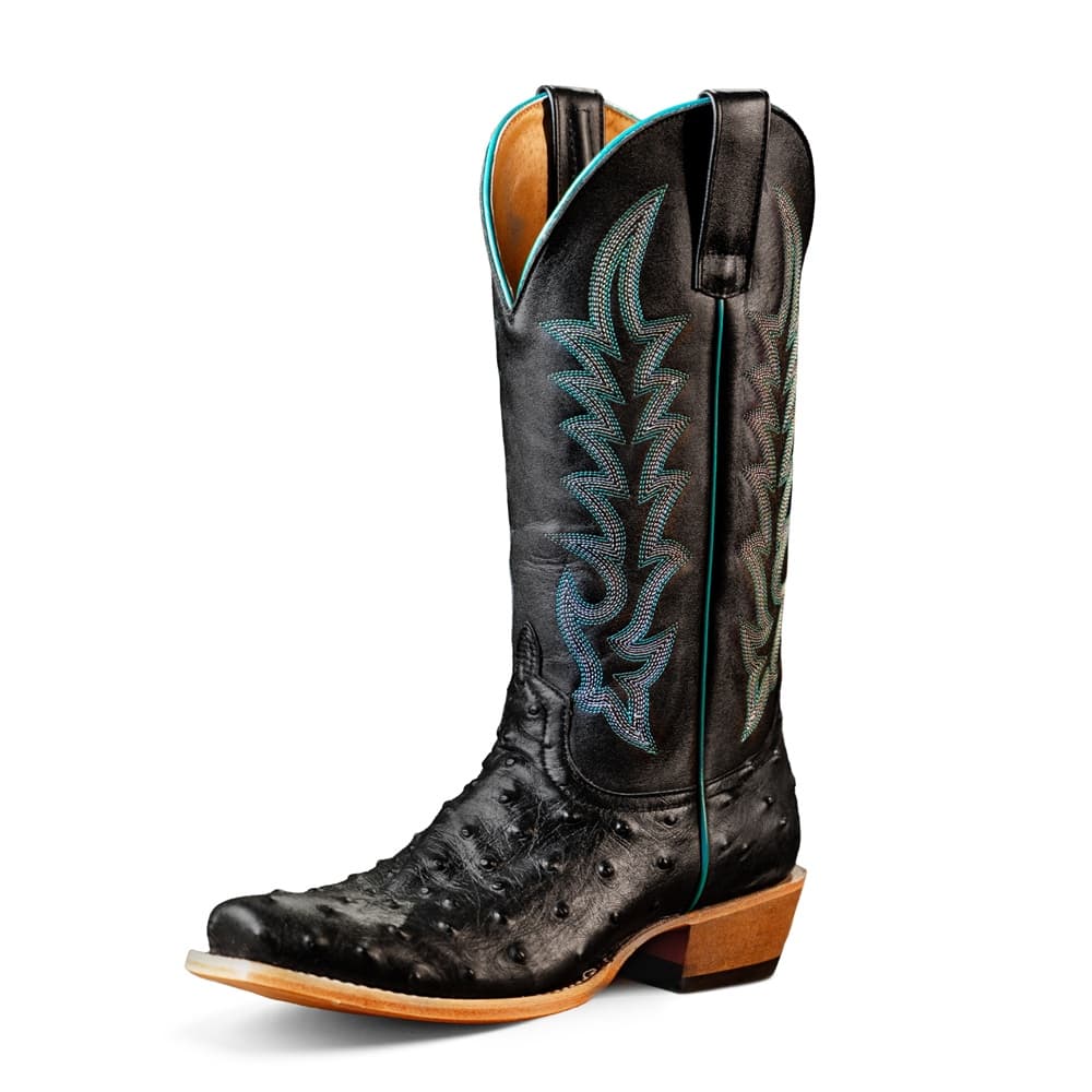 Macie Bean Iron Quill Black Ostrich Print M3502