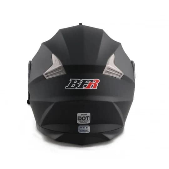 DOT Black Open Face Motorcycle Helmet with Dual Visor Shield - thumbnail 2