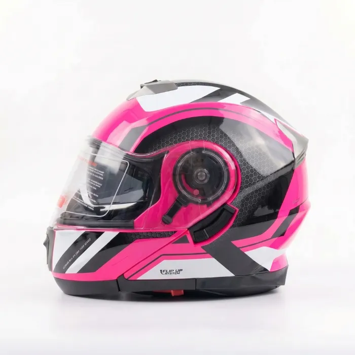 Full face 160  Modular Pink flip-up Helmet