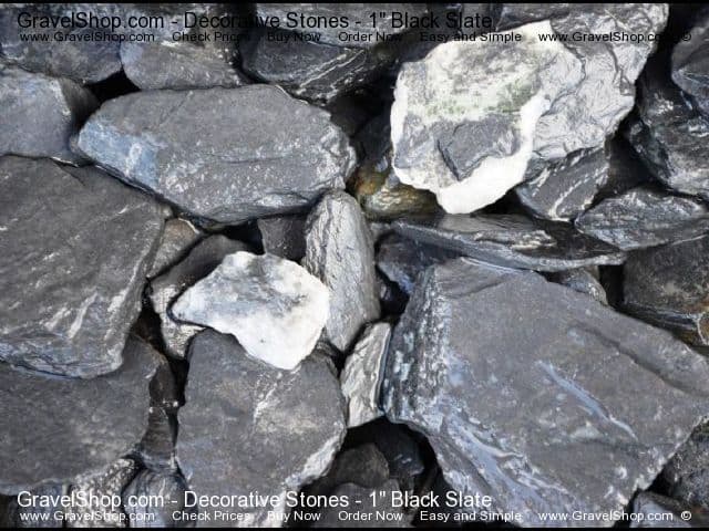 Black Slate 3/4″-2″ Stone 1/2 Cubic Foot Bags (includes delivery)