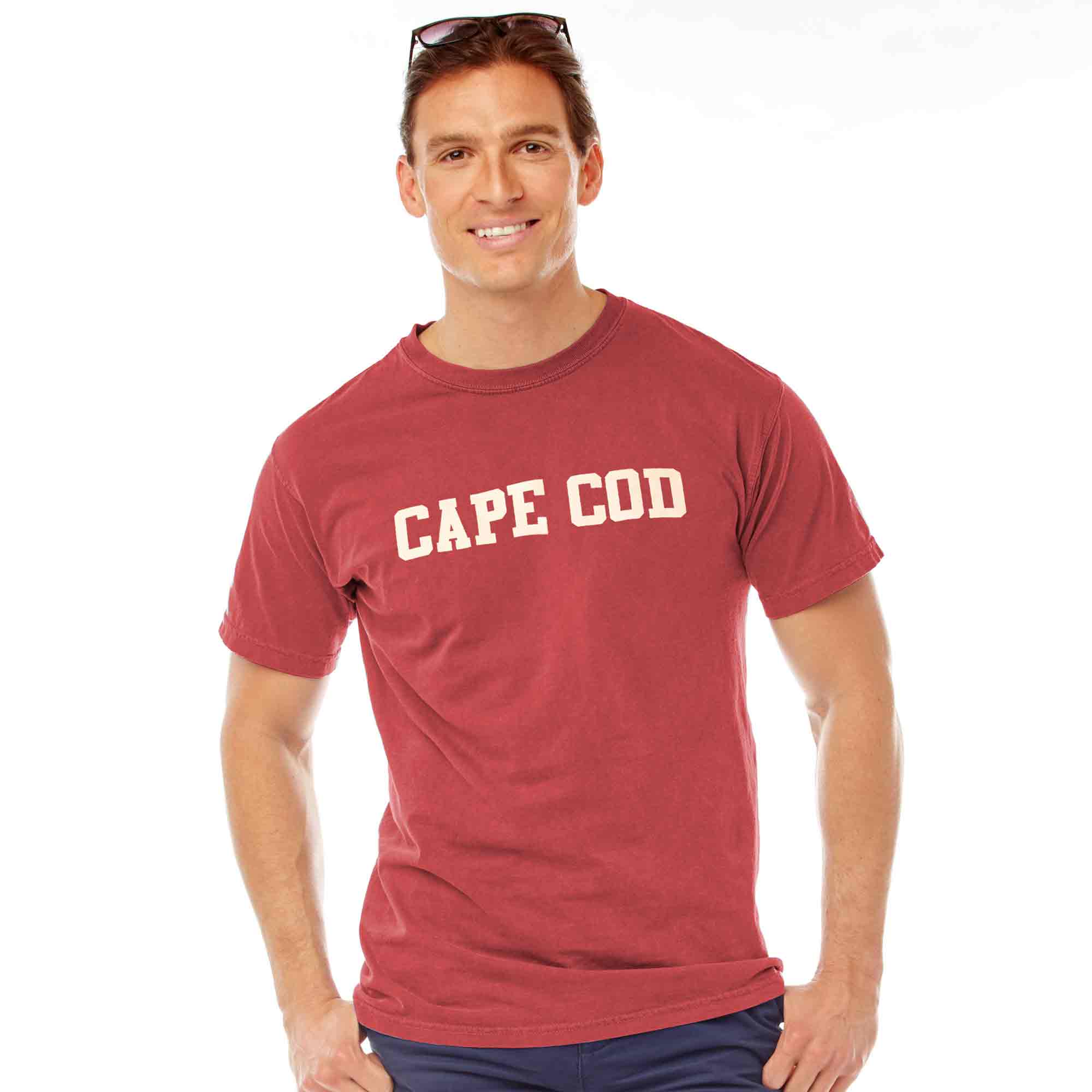 CRIMSON CAPE COD BLOCK LETTER T-SHIRT