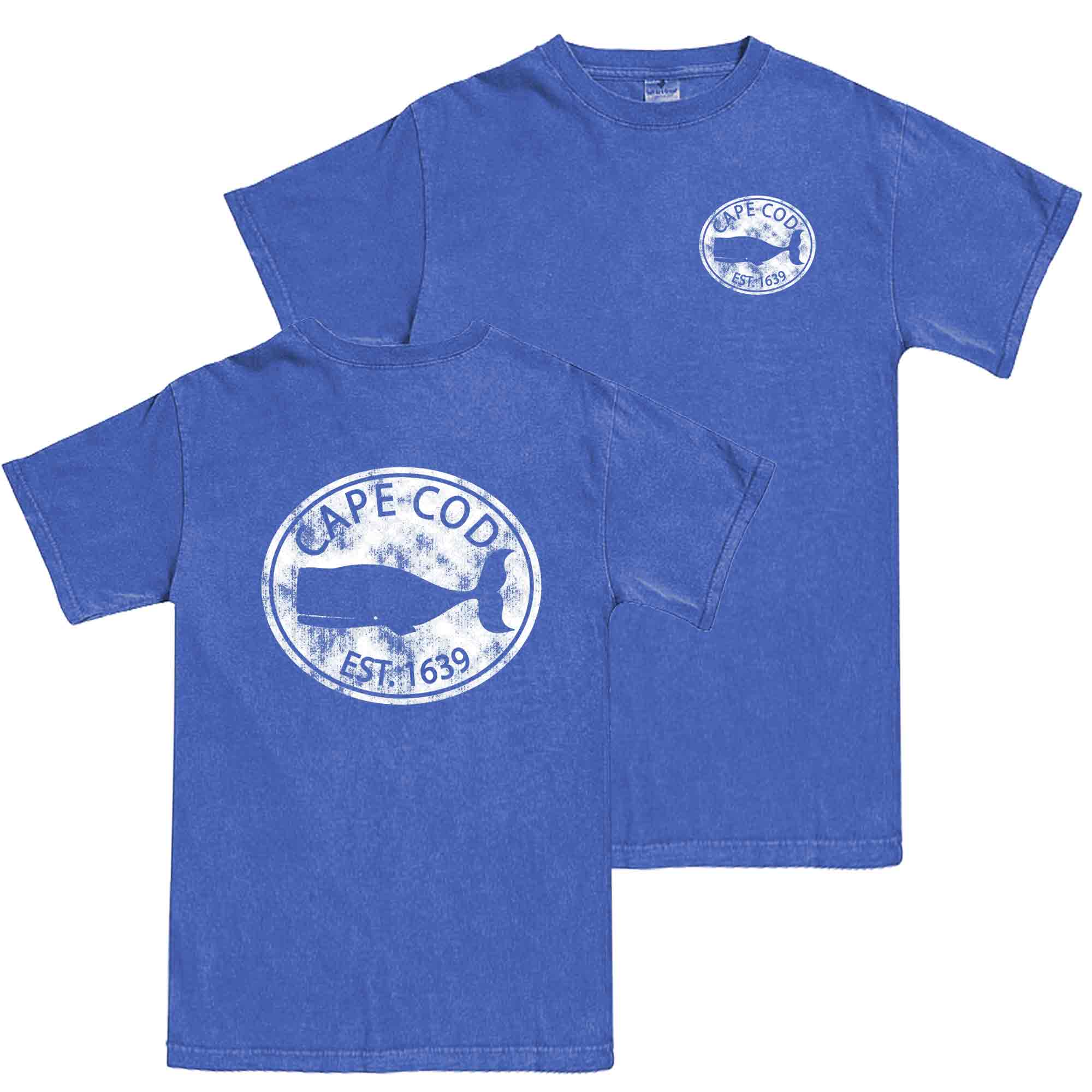 WHALE DECAL CAPE COD T-SHIRT PERRIWINKLE - thumbnail 2