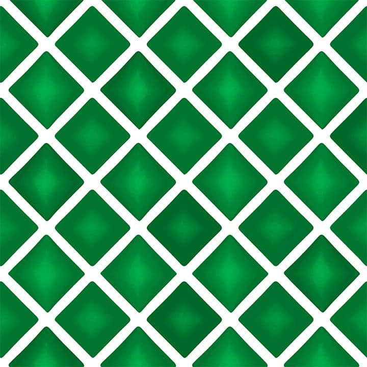 Green Christmas Lattice 4-inch Diamonds Print