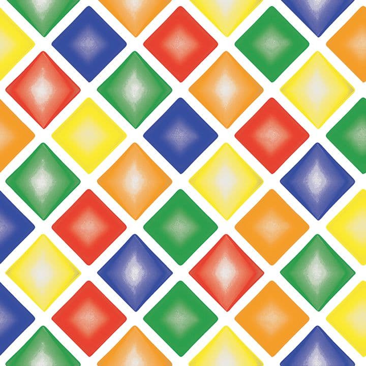 Rainbow Fancy Argyle 4-inch Diamond Print