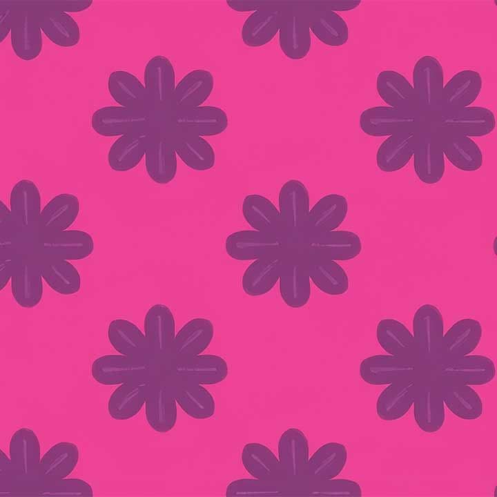 Simple Floral Pink Plum Print