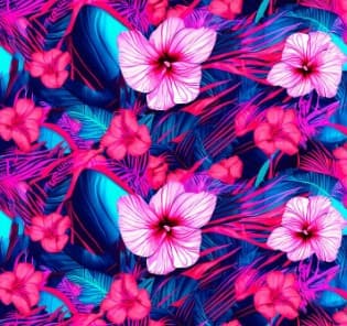 Tropical Floral Hibiscus Print