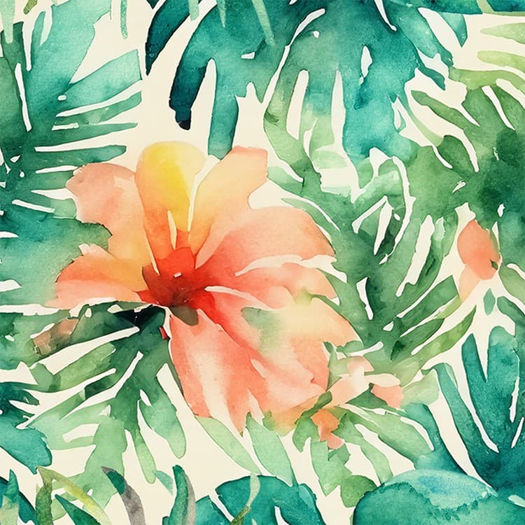 Watercolor Tropics Print