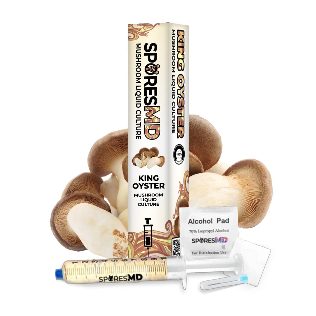 King Oyster Organic Mushroom Liquid Culture Syringe (10ml)