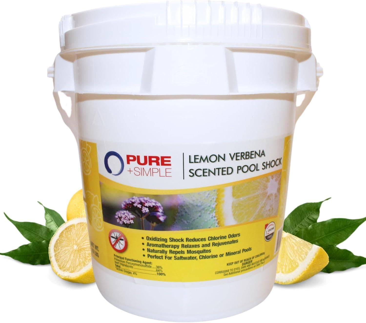 Oxygen Pure & Simple Pool Shock – Lemon Verbena – 10LB