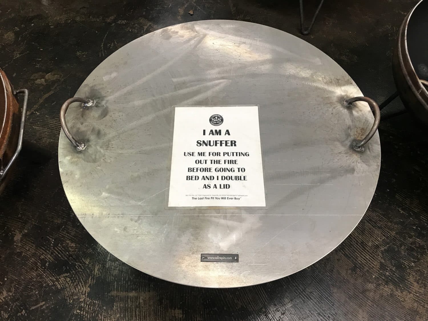 41″ Handcrafted Snuffer Lid for Fire Pit - thumbnail 2