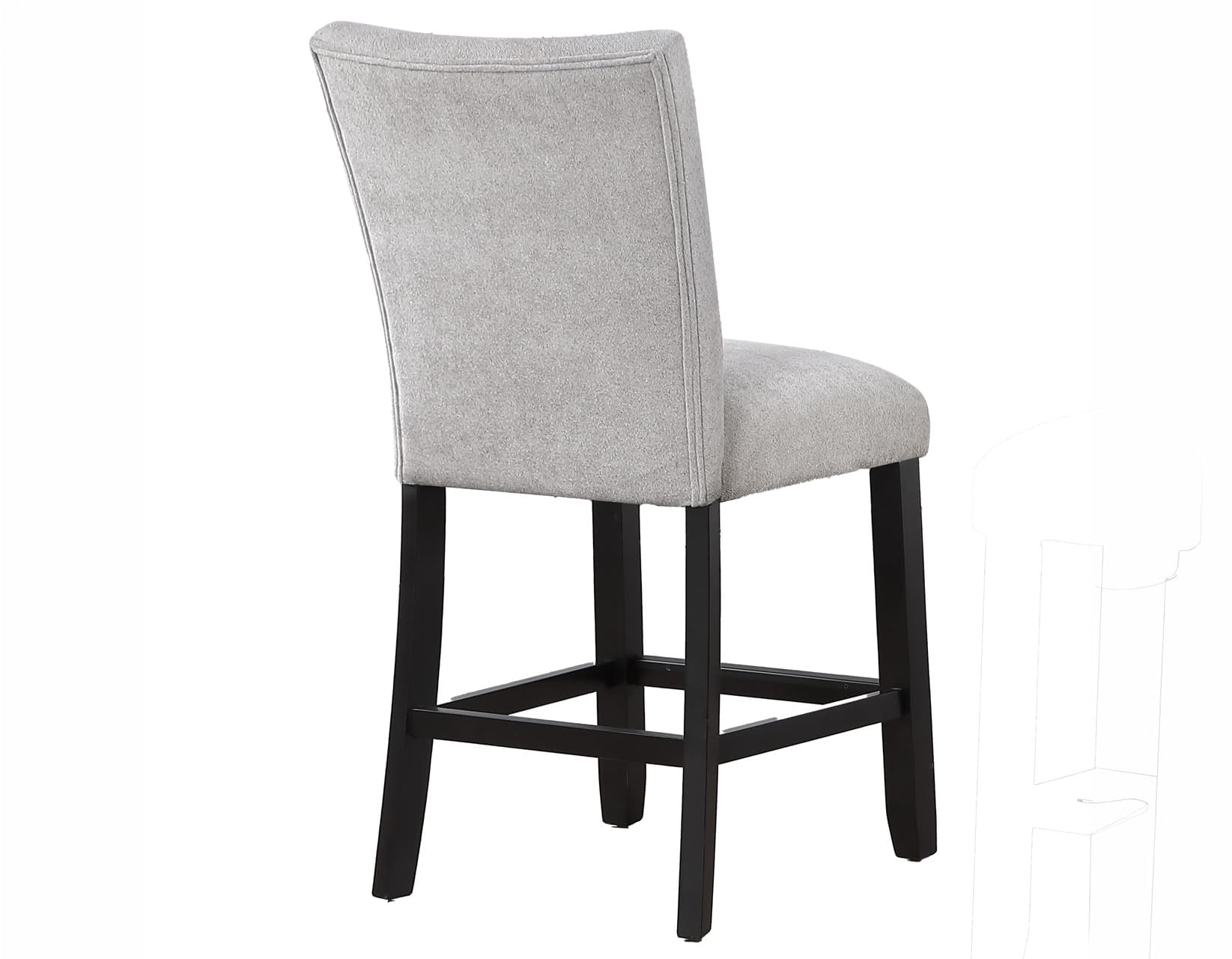 Artemis 24″ Counter Stool, Gray Chenille - thumbnail 4