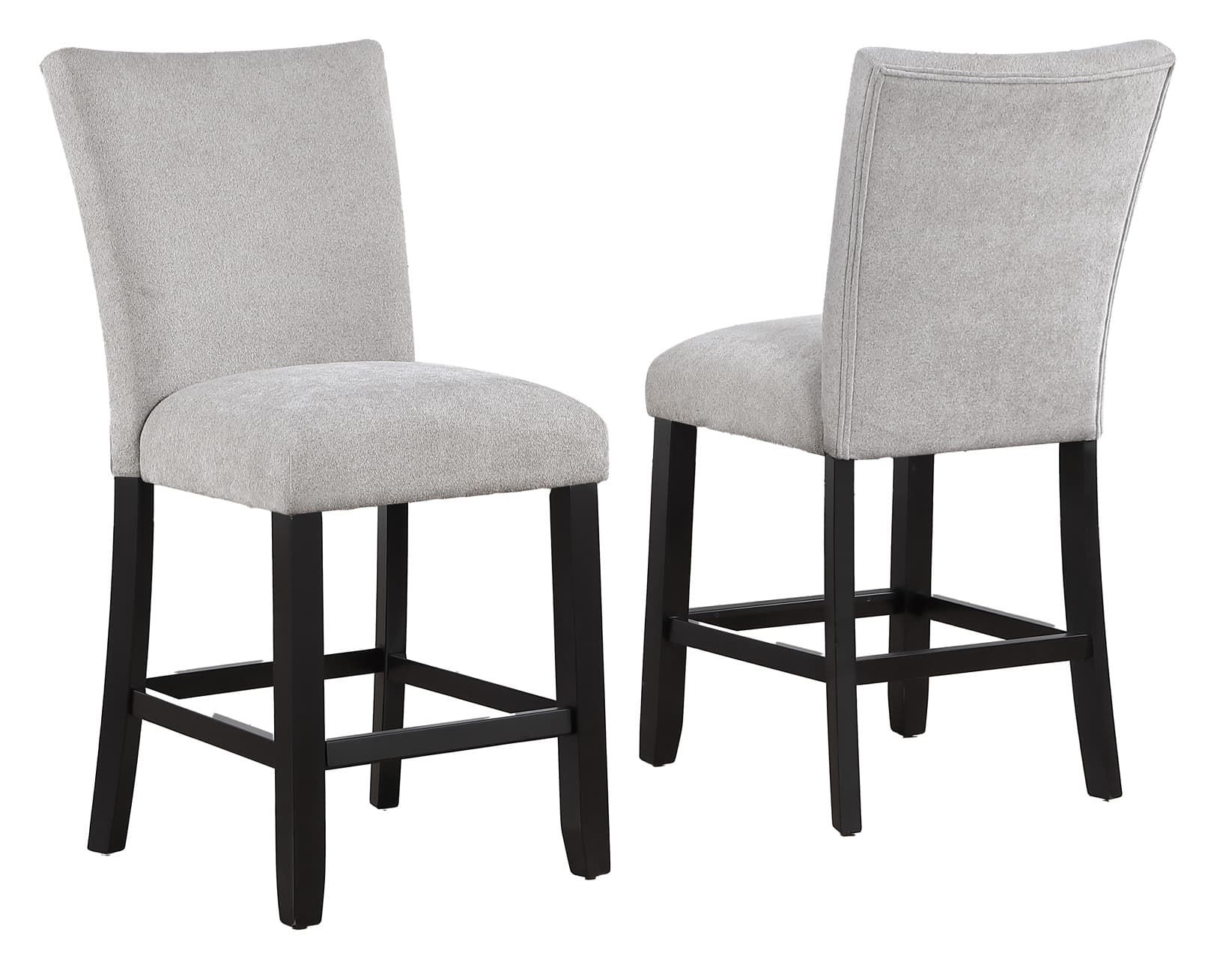 Artemis 24″ Counter Stool, Gray Chenille - thumbnail 2