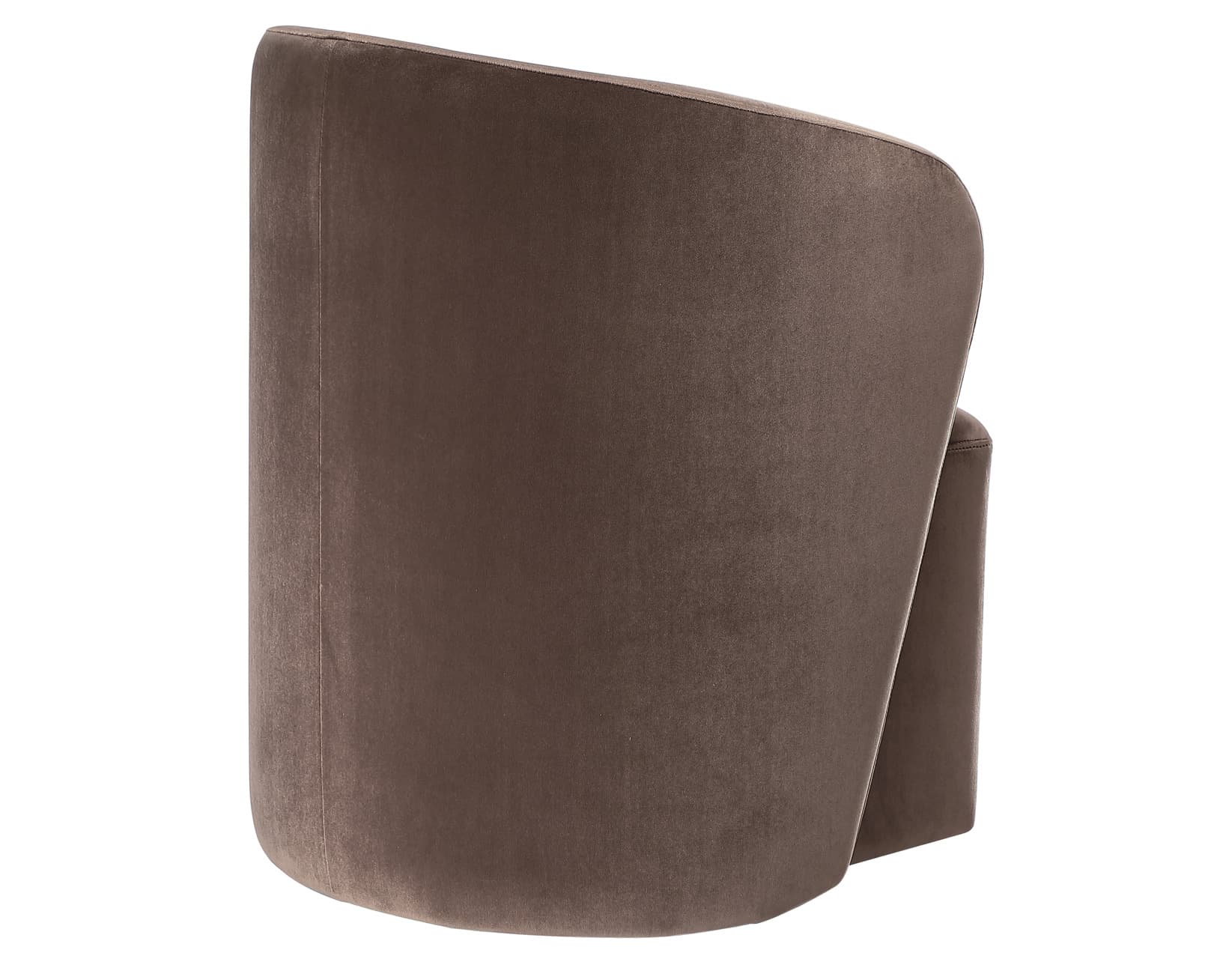 Annie Chocolate Velvet Barrel Chair w/Casters - thumbnail 6