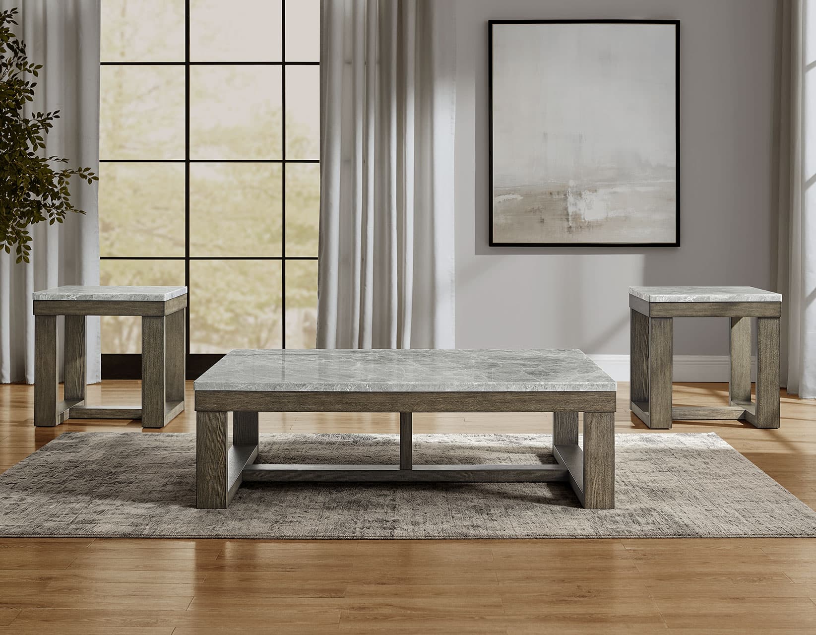 Calla Cocktail Table, Gray Marble Top - thumbnail 8