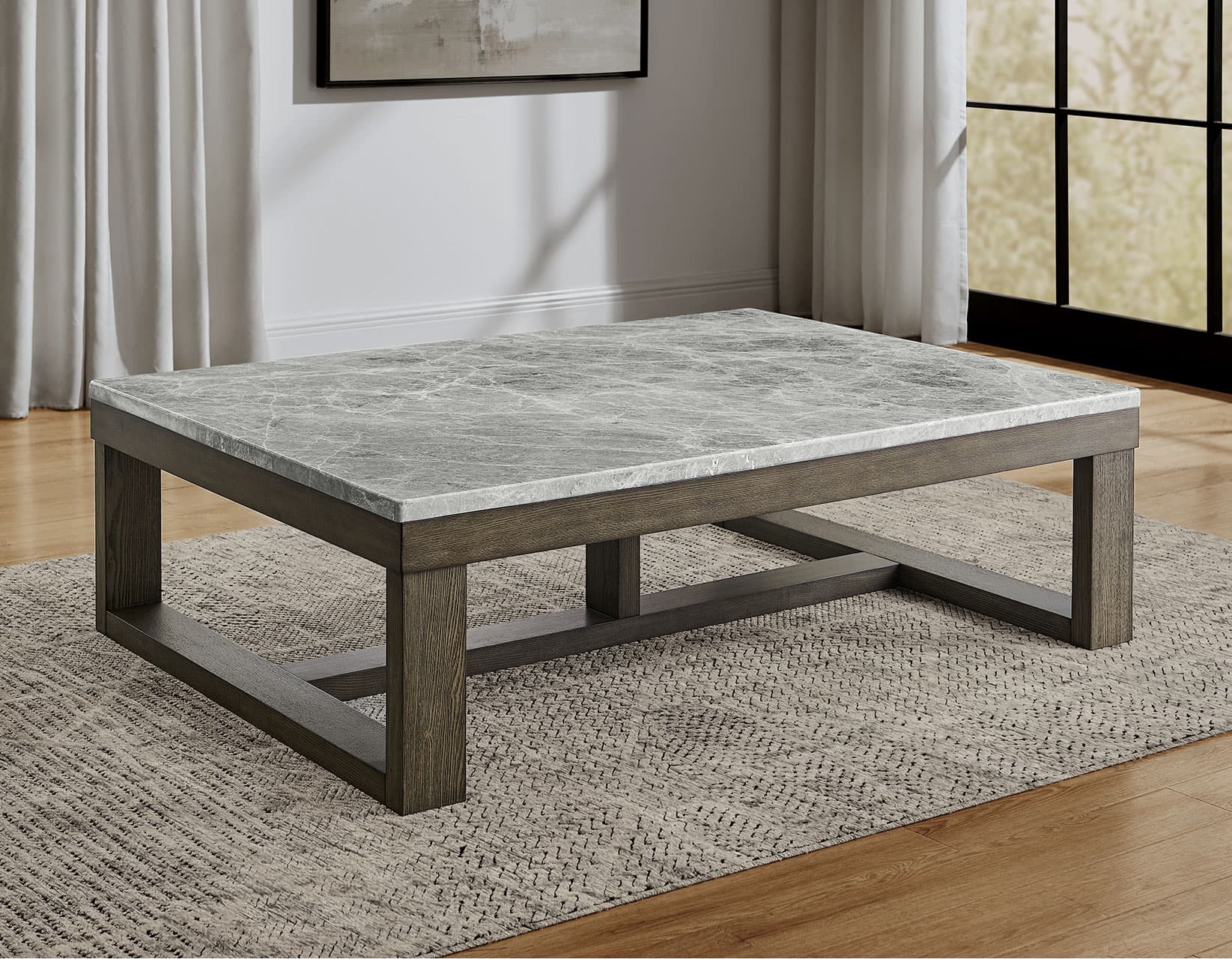 Calla Cocktail Table, Gray Marble Top - thumbnail 7