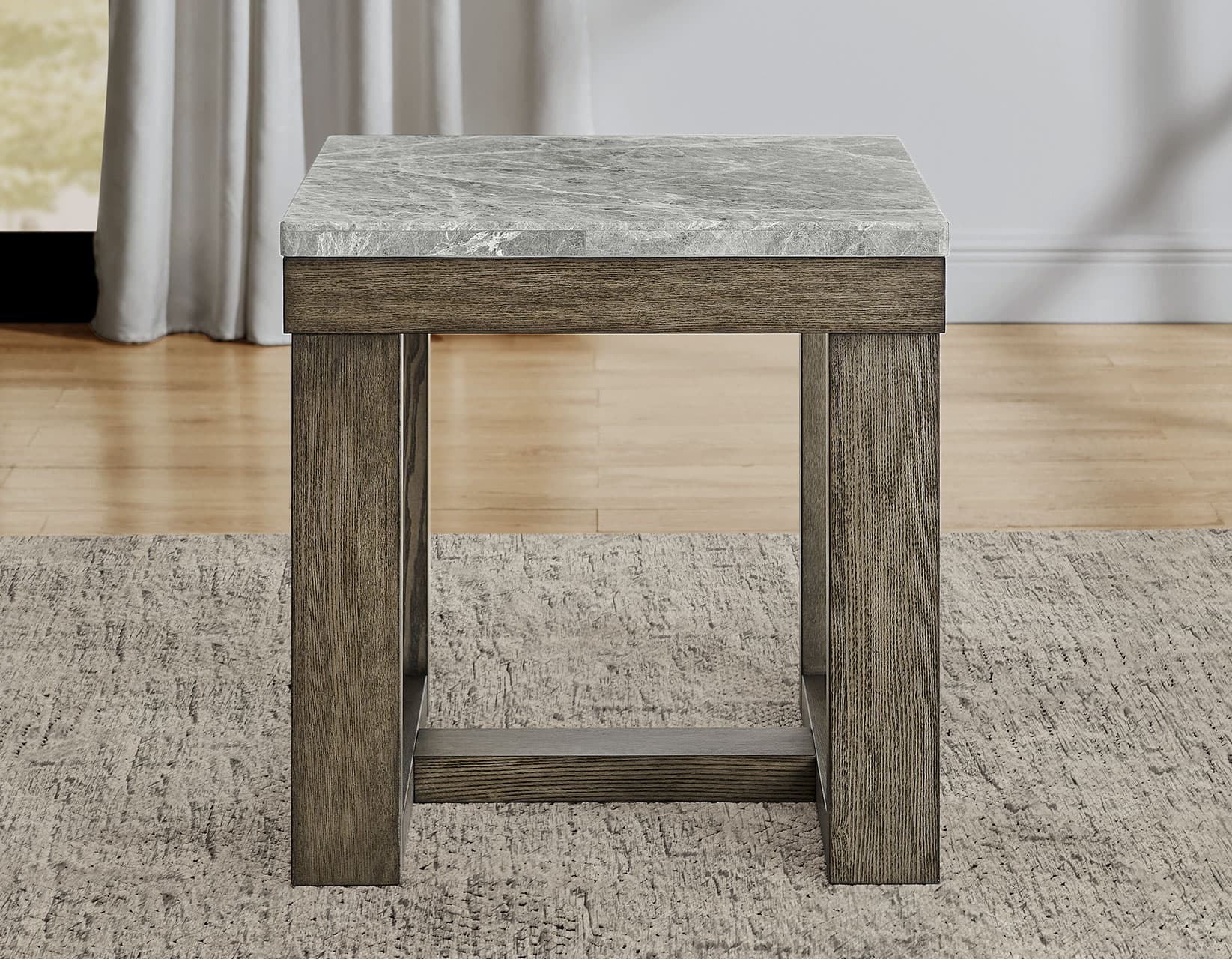 Calla End Table, Gray Marble Top