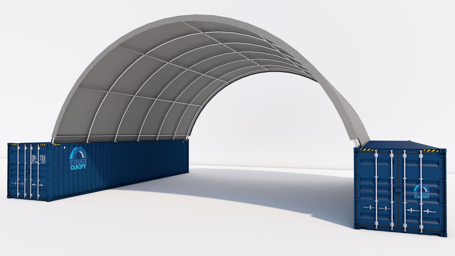 Shipping Container Garage <br>  40W-40L-15H (ft)<br> Single truss