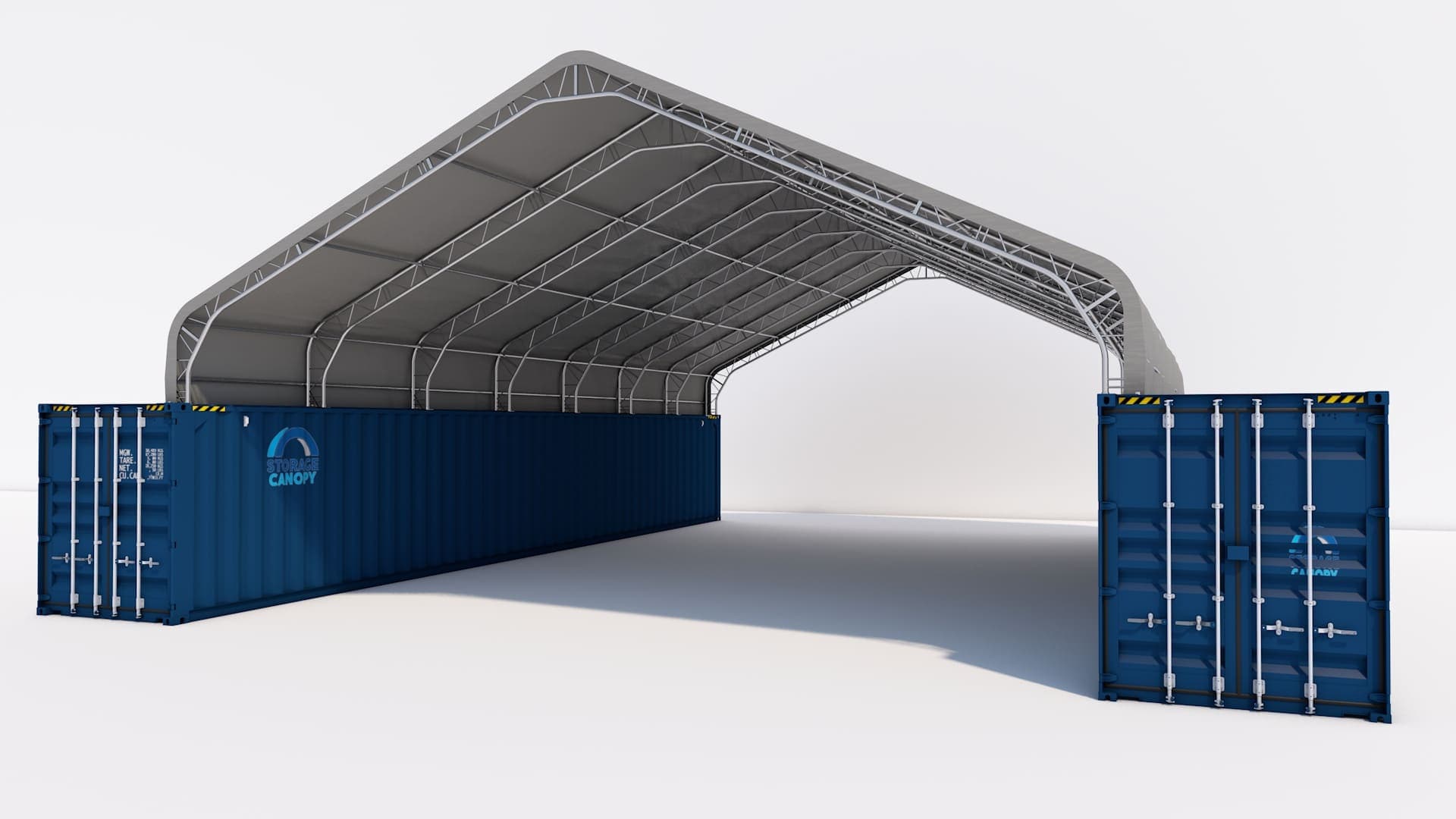 Hoop Barn <br> 40W-60L-15H (ft)<br> Double Truss Peak