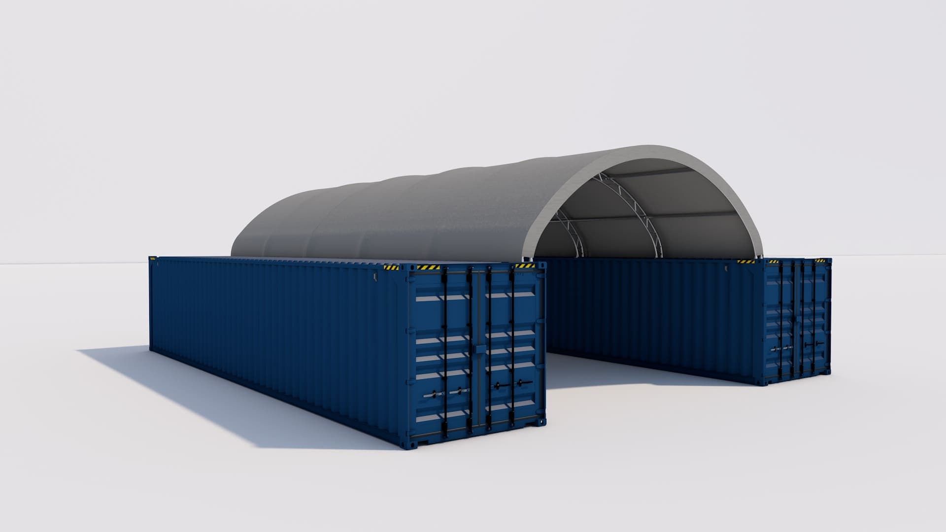 Shipping Container Shed<br> 20W-40L- 6.5H (ft)<br> Double Truss
