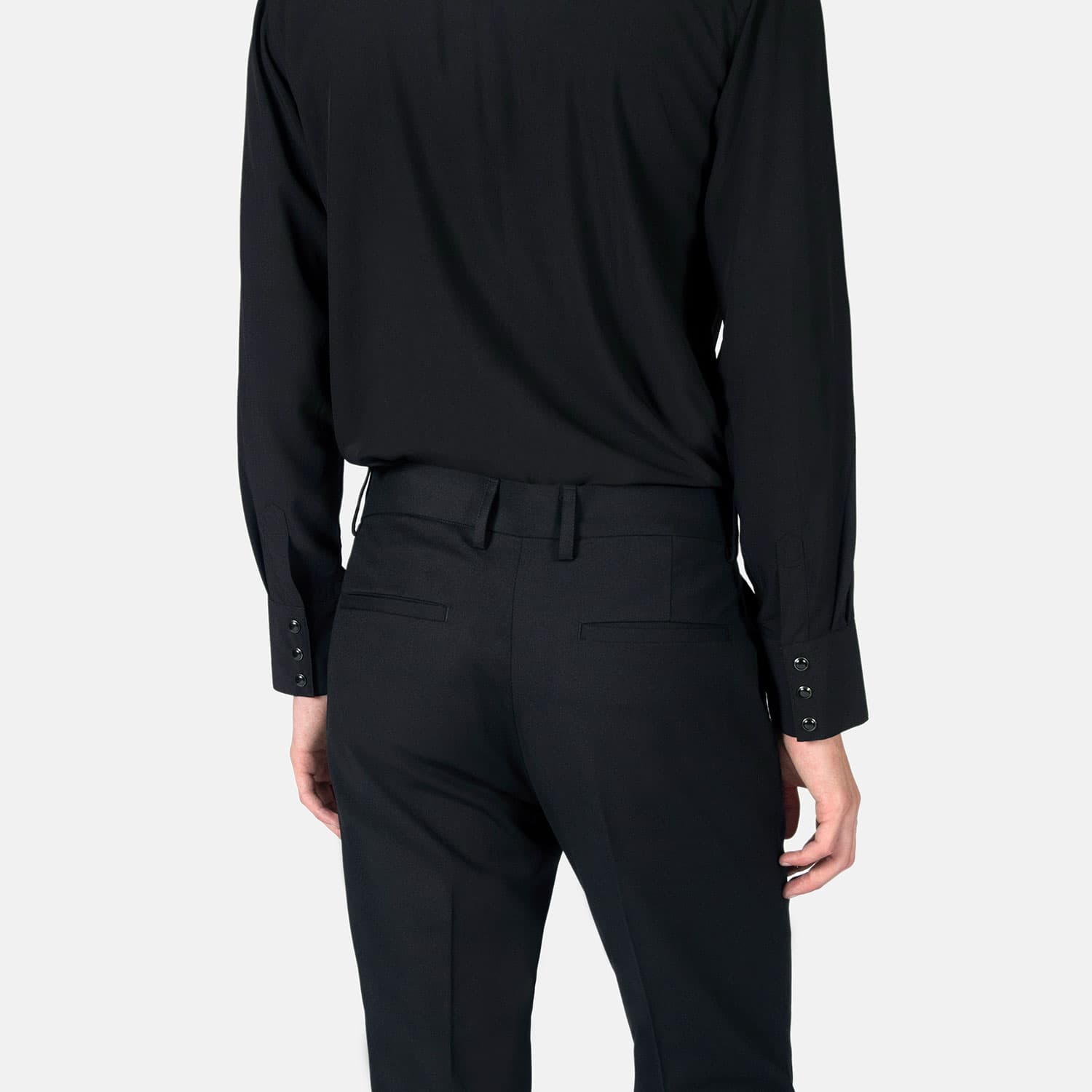 Jones – Black – Slim Fit Flare Pants - thumbnail 6