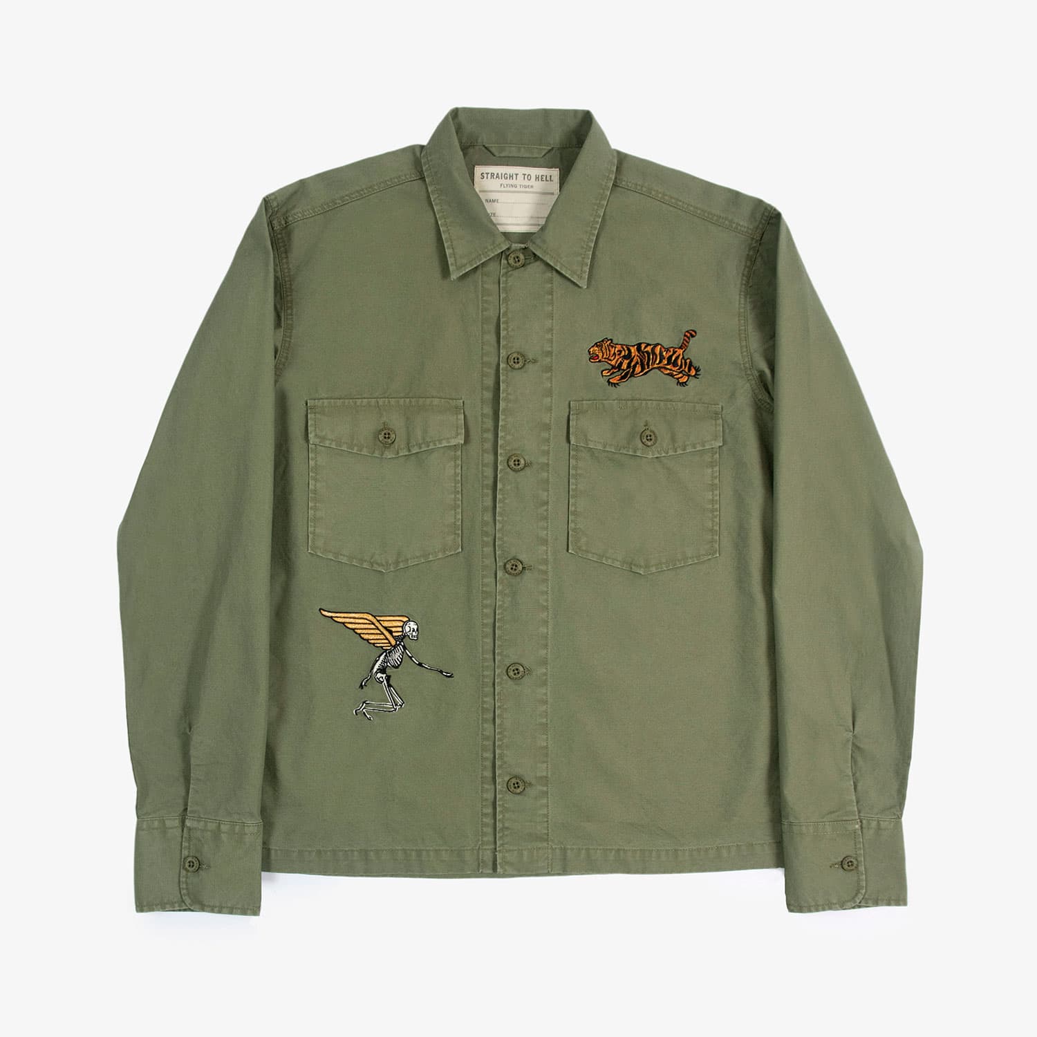 Flying Tiger – Vintage-Inspired Embroidered Shirt