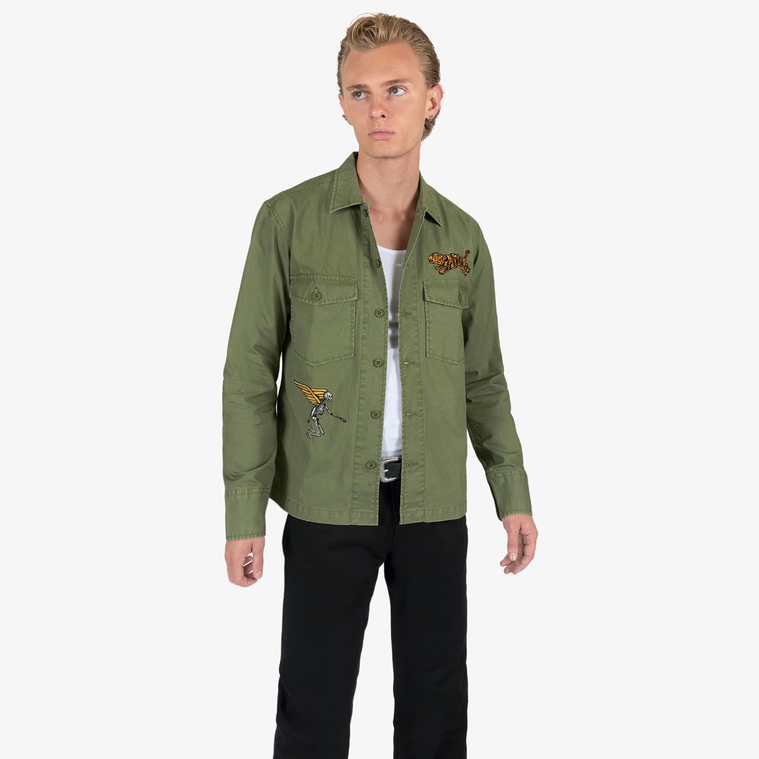 Flying Tiger – Vintage-Inspired Embroidered Shirt - thumbnail 7