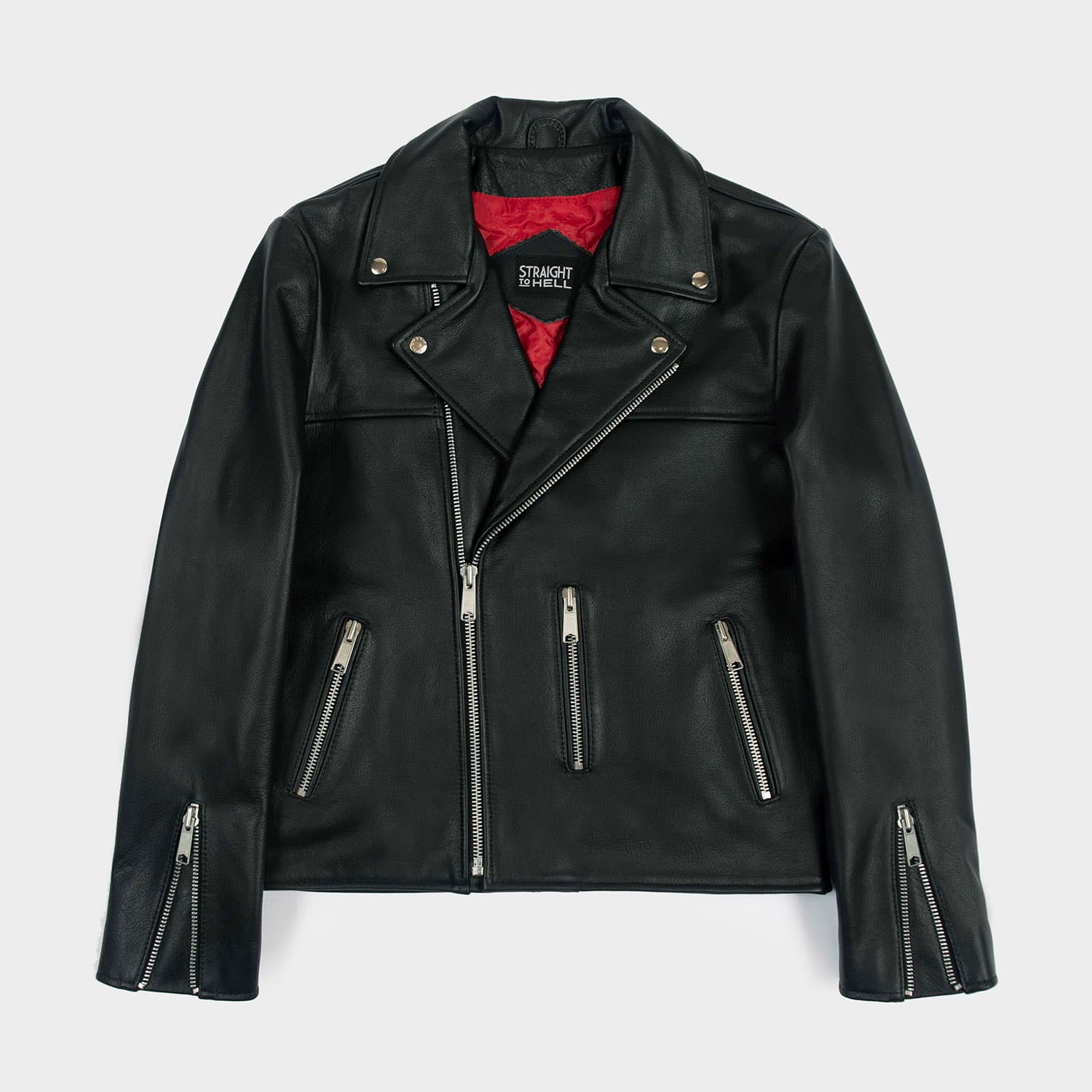 Bristol – Leather Jacket – Red Lining