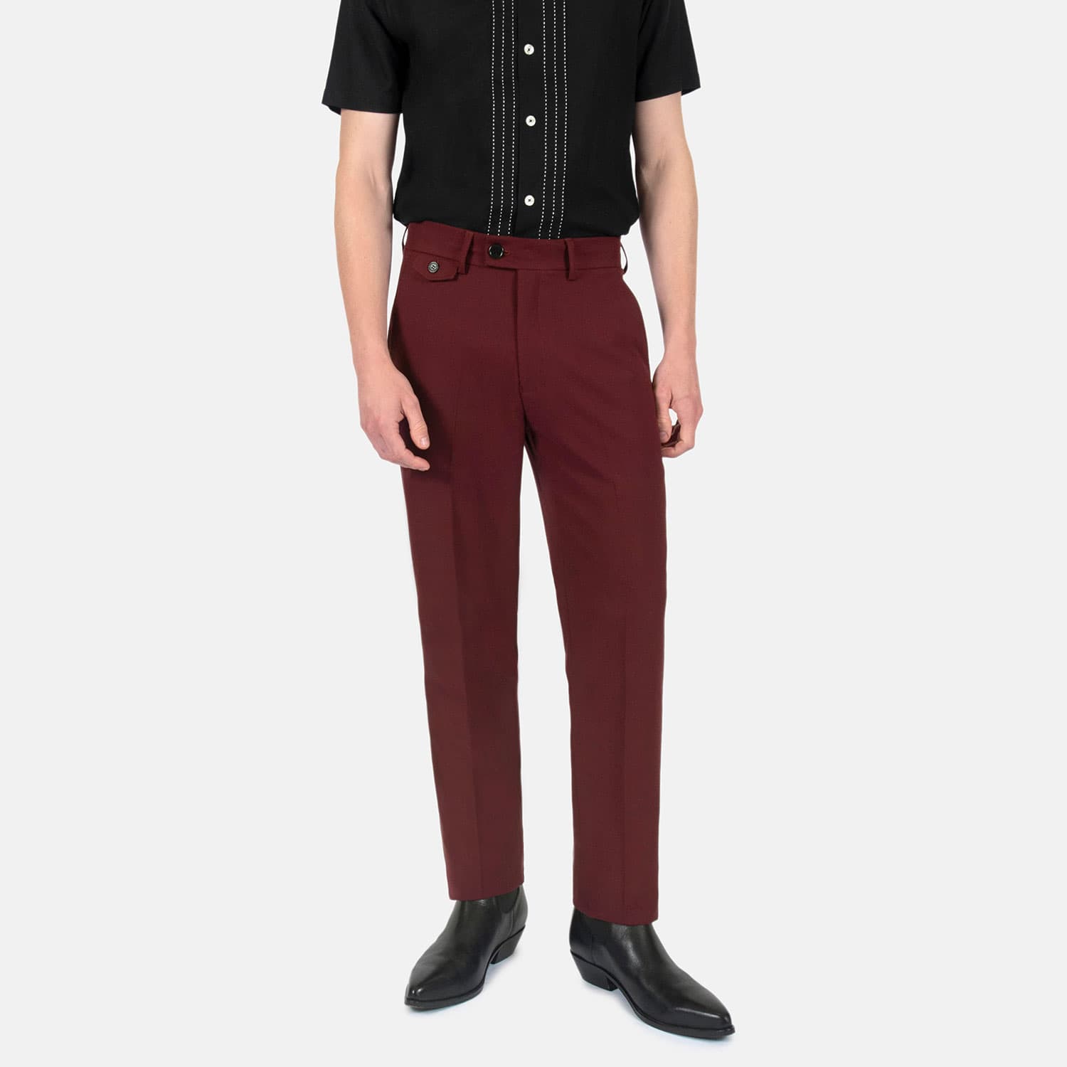 Montrose – Burgundy – Slim Fit Pants