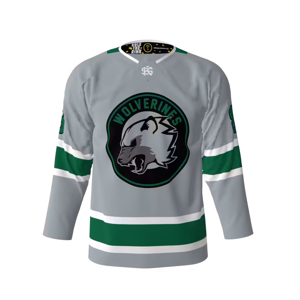 Wolverines Gray Hockey Jersey