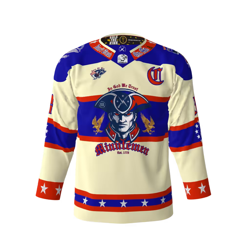 Minutemen Cream Hockey Jersey