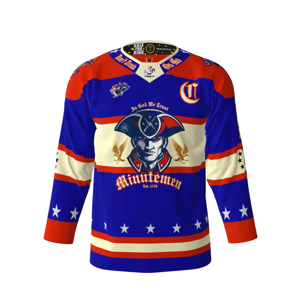 Minutemen Blue Hockey Jersey