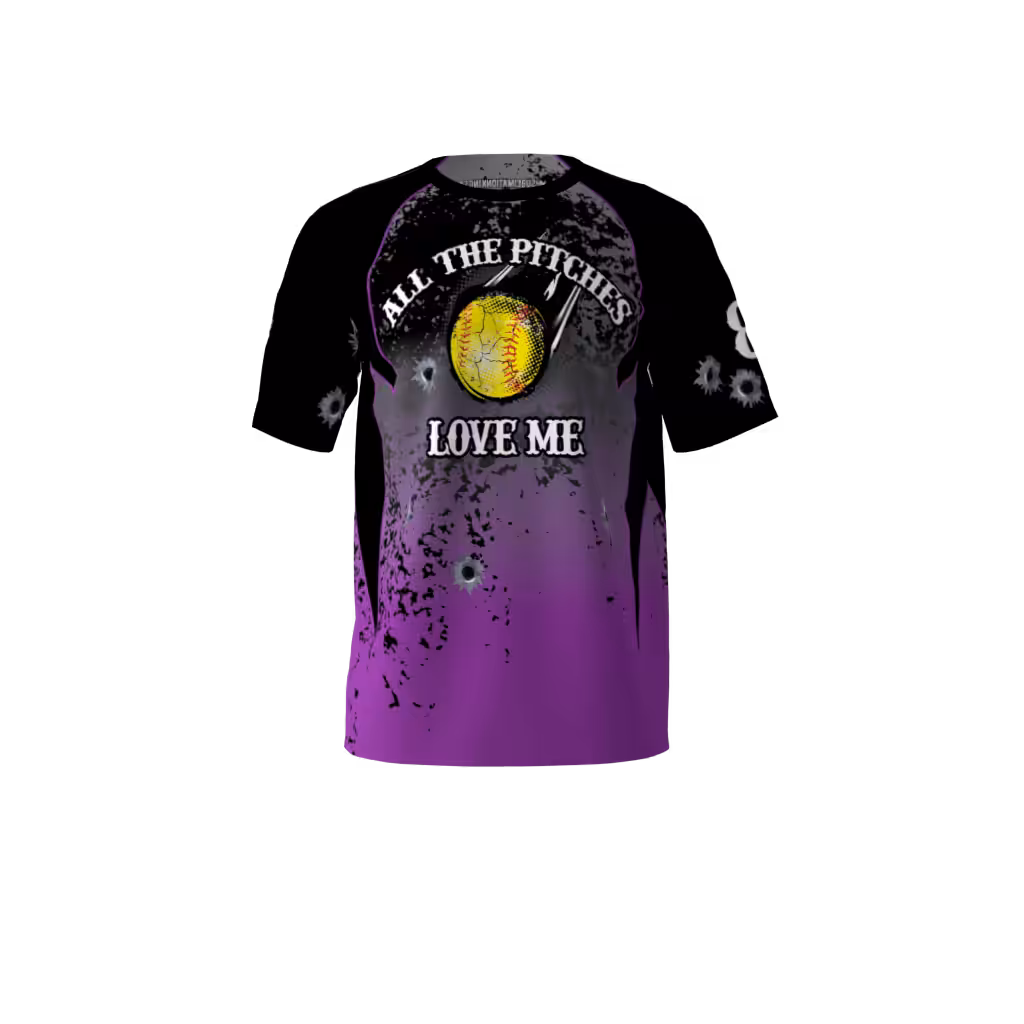 All The Pitches Love Me Softball Jersey
