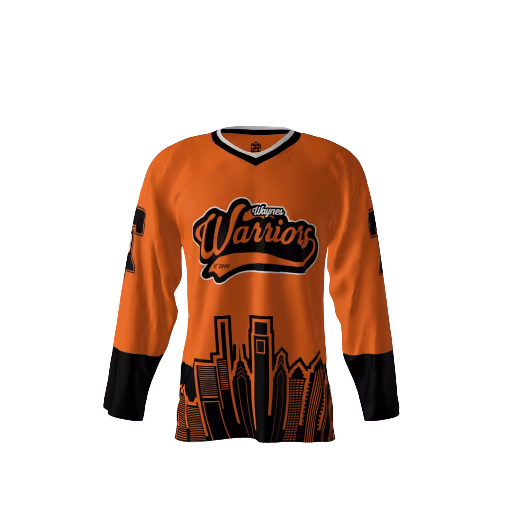 Waynes Warriors Orange Hockey Jersey