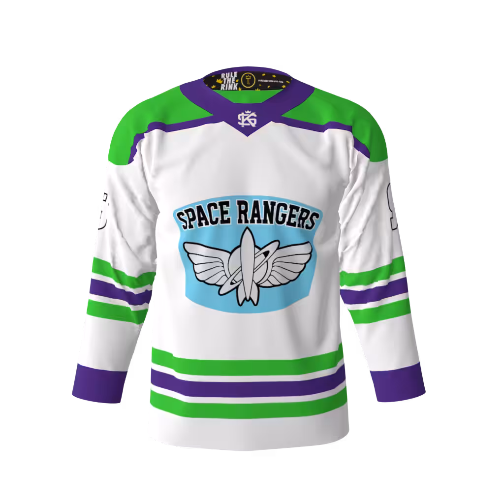 Space Rangers White Hockey Jersey