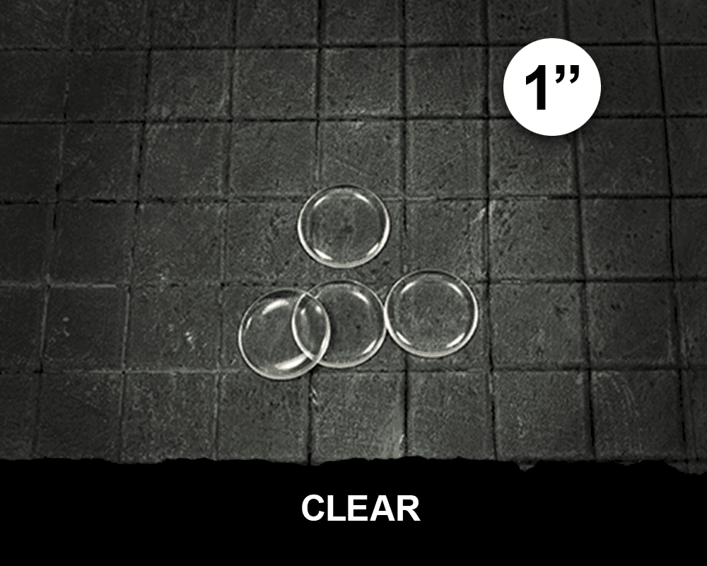 1 Inch Clear Round Tokens