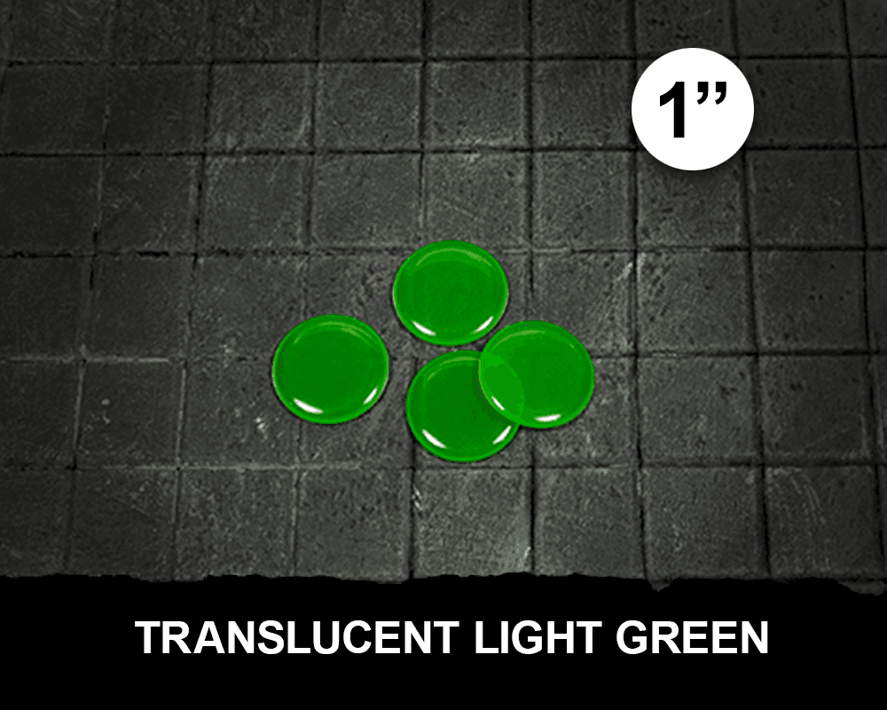 1 Inch Light Green Round Tokens