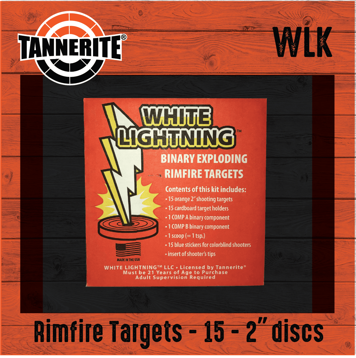White Lightning™ Rim-fire Target – 15 Shots