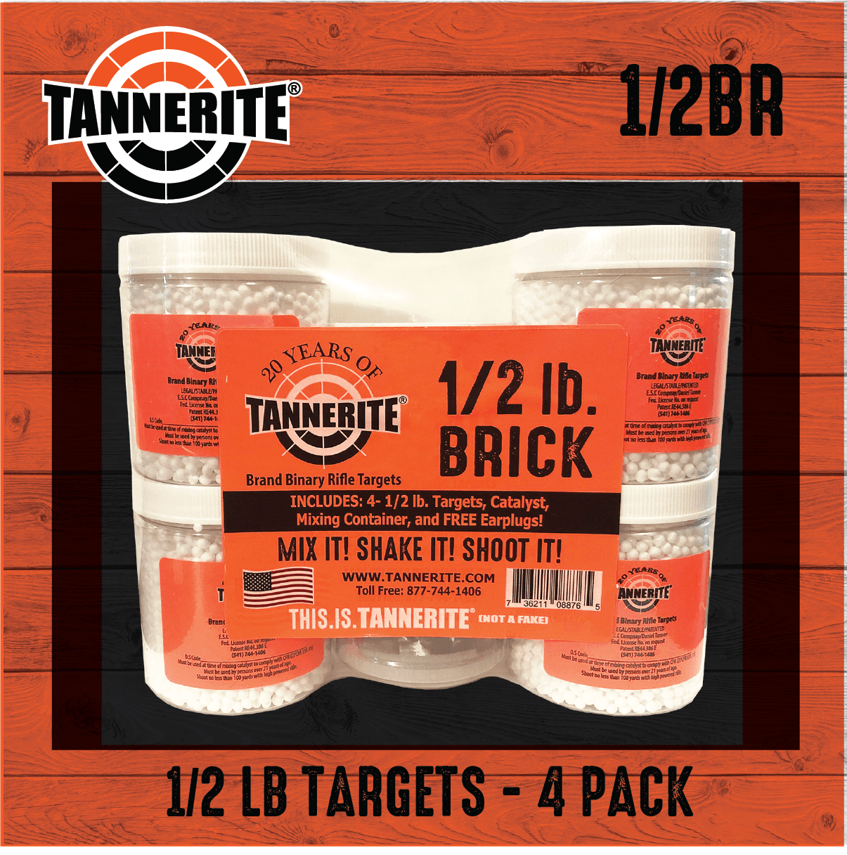 Tannerite™ 1/2 pound Brick~ Single Brick Of Four 1/2 Pound Targets