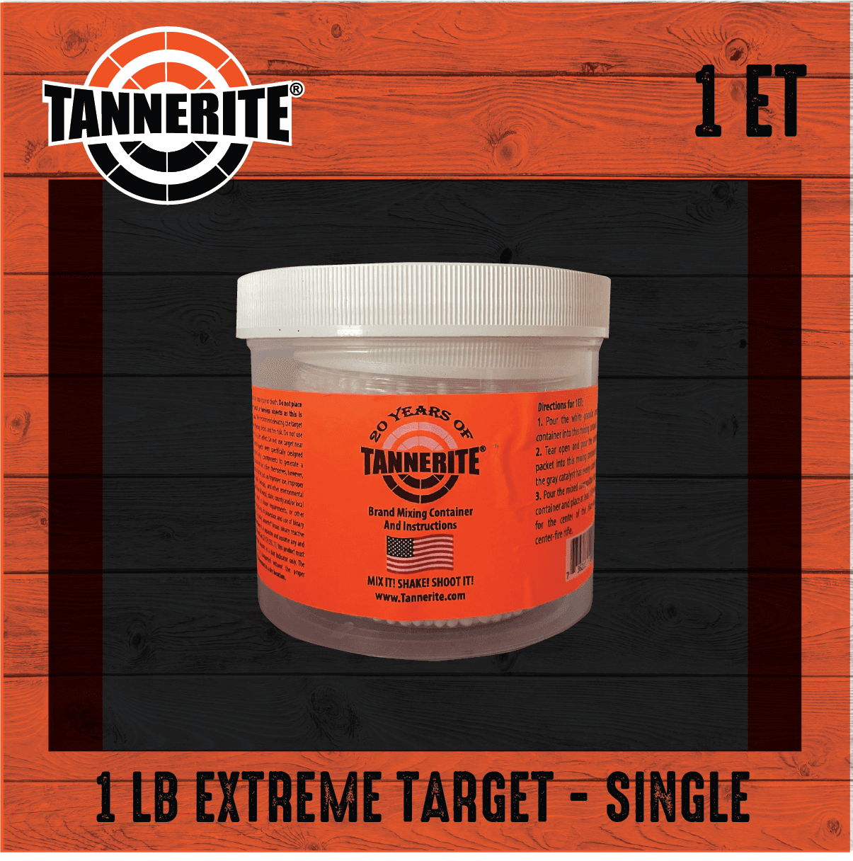 Tannerite™ 1 Pound Extreme Range Target ~ Single 1 Pound Target