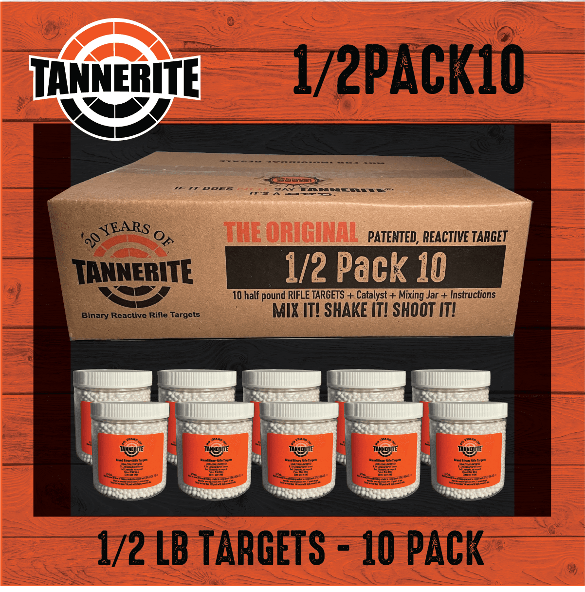 Ten 1/2 lb Tannerite™ Targets – HP10