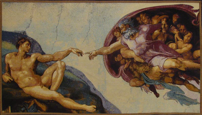 Creation of Adam tapestry