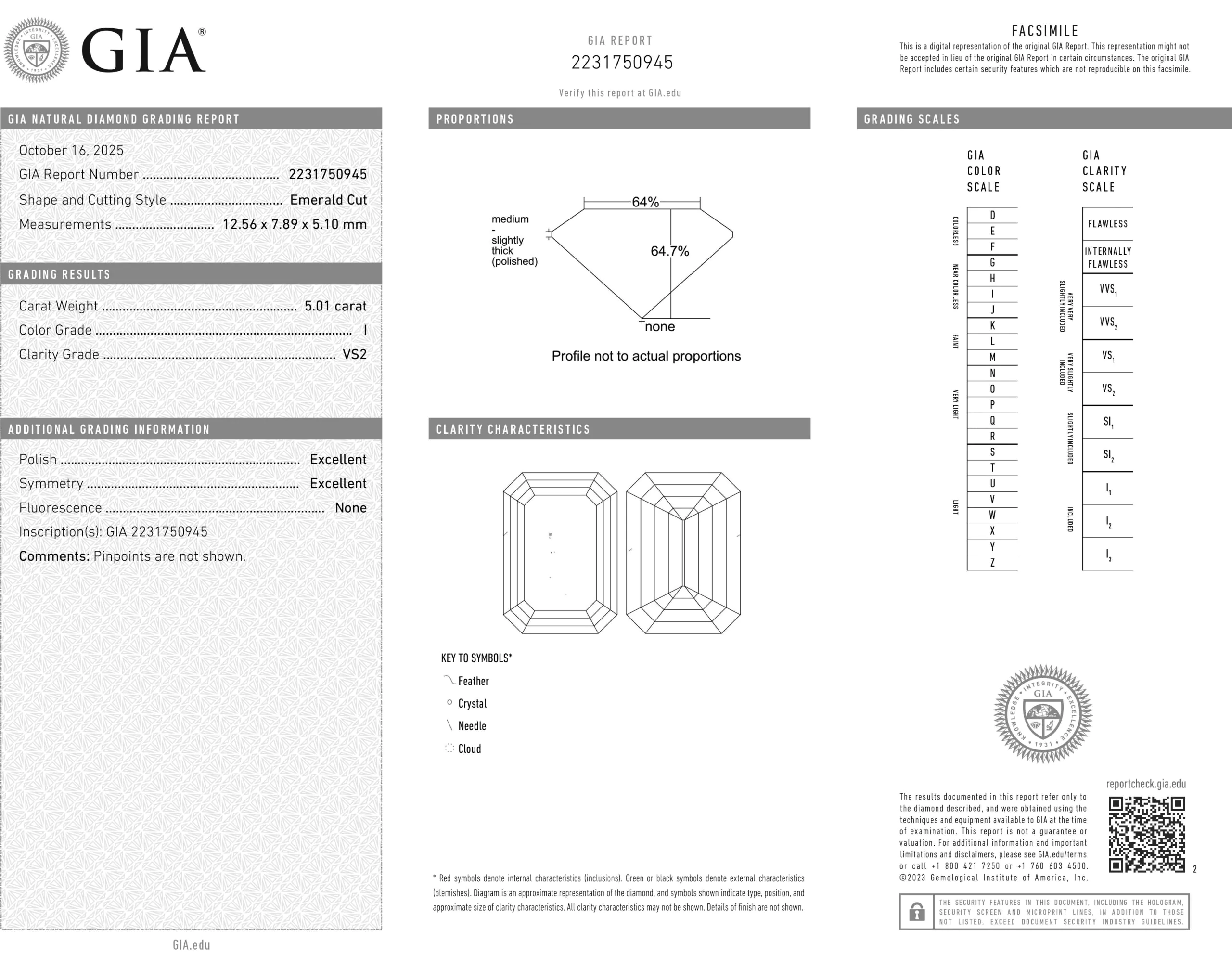 5.01CT. GIA Emerald Cut I-VS2 Natural Diamond - thumbnail 2