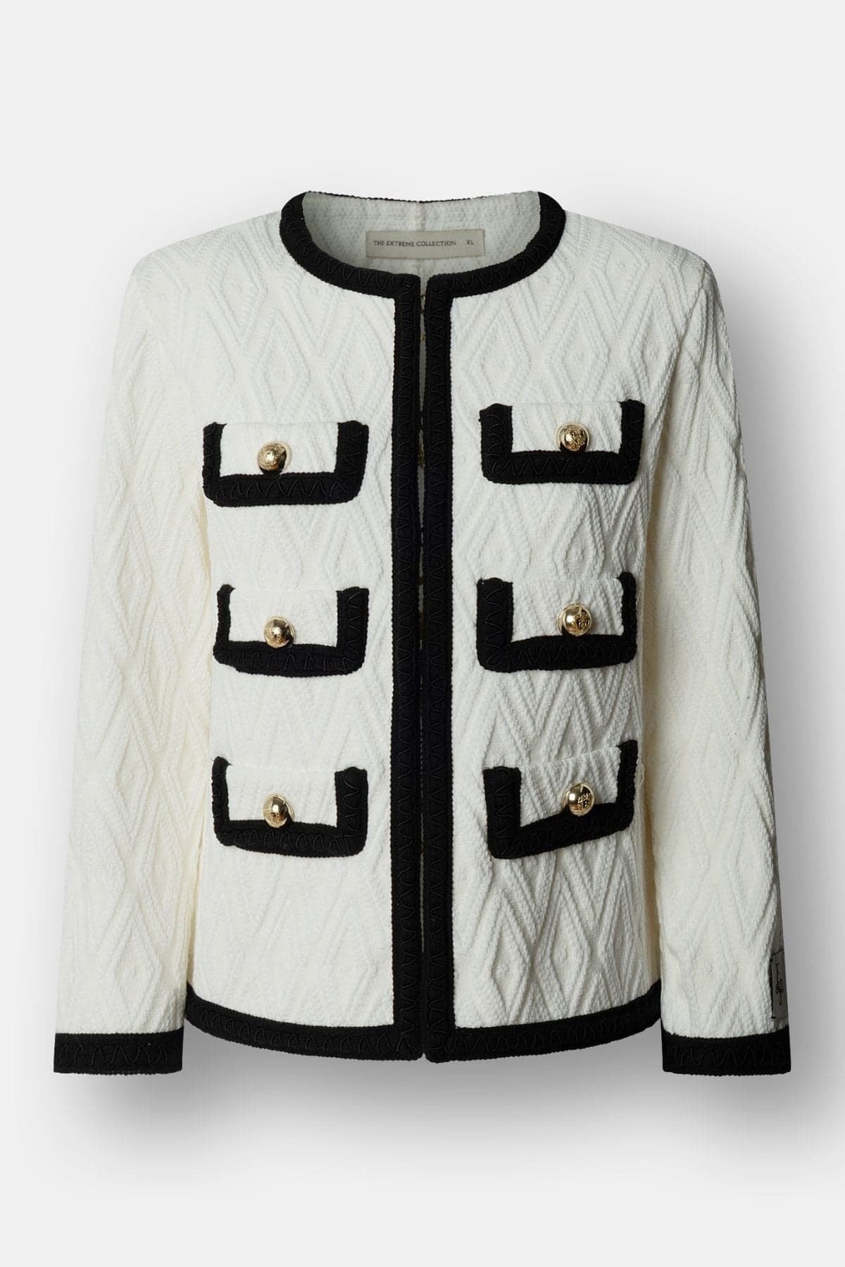 Chaqueta de Punto Bianca Bicolor Estructurada – Edición Limitada - thumbnail 7