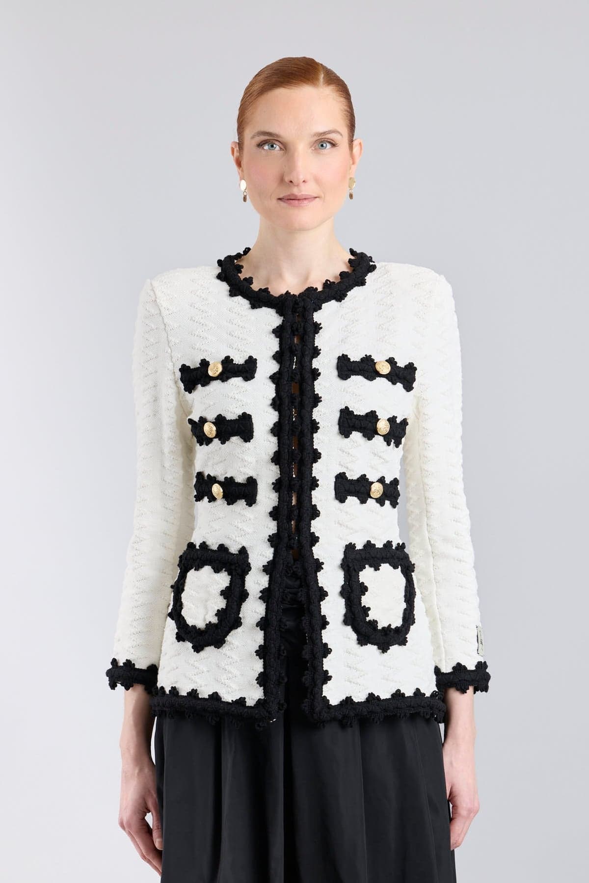 Oliver Monochrome Structured Knit Jacket – Limited Edition - thumbnail 4