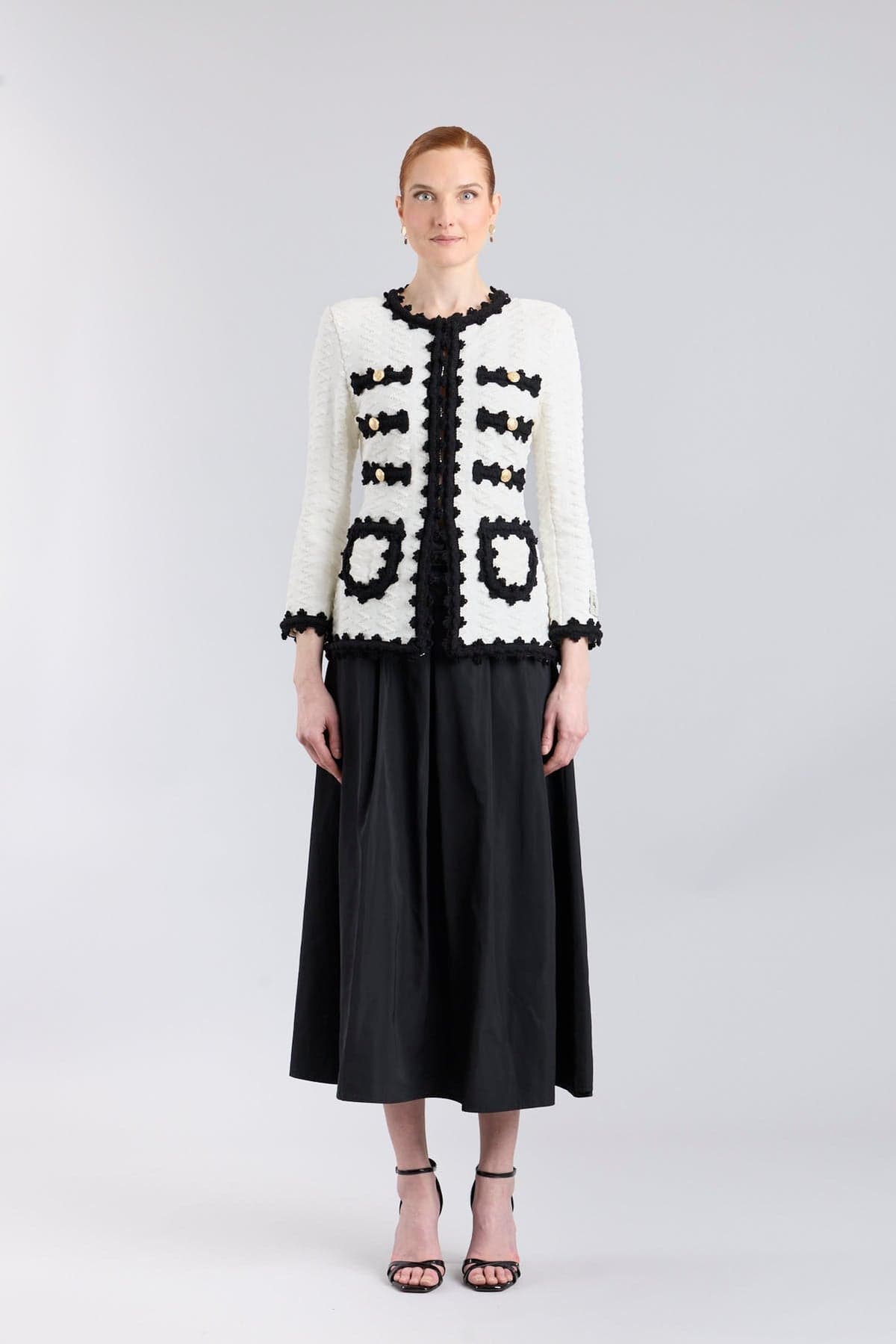 Oliver Monochrome Structured Knit Jacket – Limited Edition - thumbnail 2