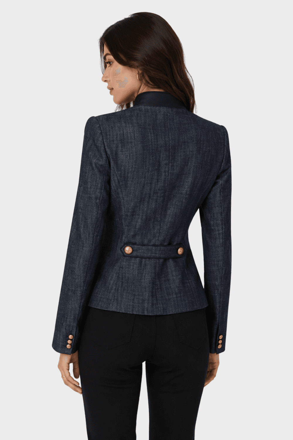 Star Rabbit Embroidery Denim Blazer - thumbnail 2
