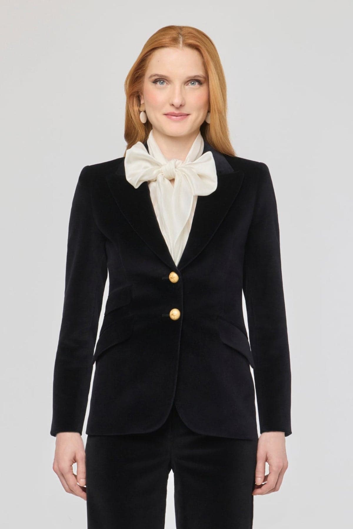 Oliva Velvet Blazer Black